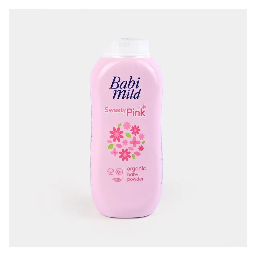 Babi Mild Sweety Pink Organic Baby Powder, Gentle For Newborn/0+ Years, Hypoallergenic Tested