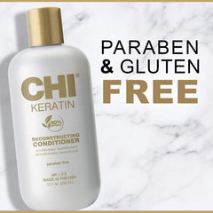 CHI Keratin Reconstructing Conditioner, Paraben Free, For All Hair Types -  355ml