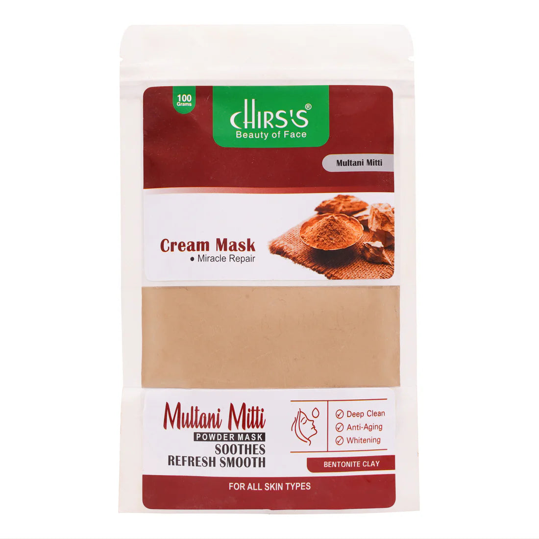 Chirs Multani Mitti Powder Mask - 100g Chirs Multani Mitti Powder Mask - 100g
