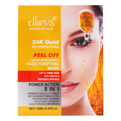 Chirs's 24k Gold Rejuvenation Peel Off  Mask 8 in 1 Face Purifying