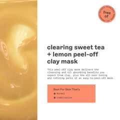 Freeman Clearing Sweet Tea & Lemon Peel Off Clay Mask 75ml