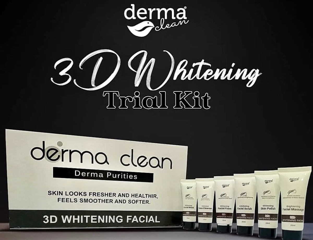 Derma Clean 3D whitening facial trial kit -  20ml