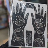 Full Hand Mehndi Sticker Stencil – Traditional Design
