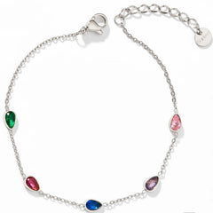 Silver Multi stone Bracelet