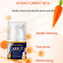 GUANJING Remove Black Head Shrink Pores Clean Skin Carrot Bubble Clay Mask - 60g