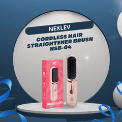 Nexlev Rechargeable Wireless Hair Straightener Brush