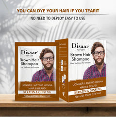 Disaar Natural Brown Hair Dye Shampoo Clean Scalp Nourishing & Organic Shampoo - 25ml