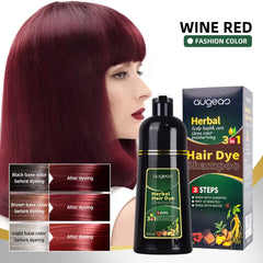 AUGEAS 3-in-1 Herbal Hair Wine Red Color Shampoo – 500ml