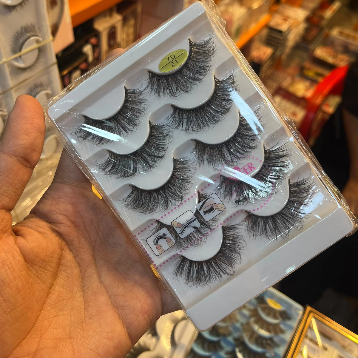 Handmade Original 7D (21) Eyelashes (5 Pair)