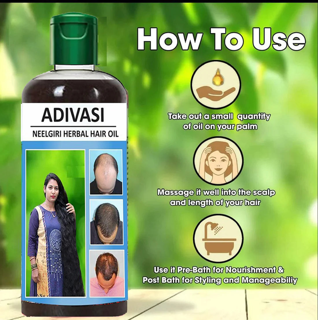 Indian Adivasi Neelambari Hair Oil 250ml original