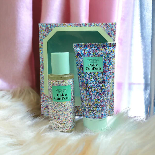 Victoria Secret Cake Confetti Body Lotion Mist Set (125ml Each