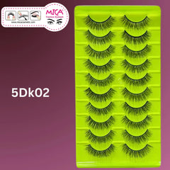 10 Pairs Mink Eyelashes 5Dk02