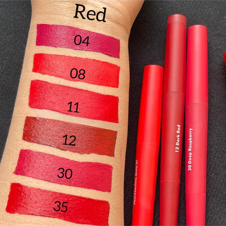 Miss Rose High Pigment 2 In 1 Lip Liner Lipstick - Reds Shades