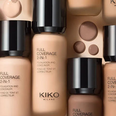 Kiko 2 in 1 foundation and concealer, superior coverage 30ml