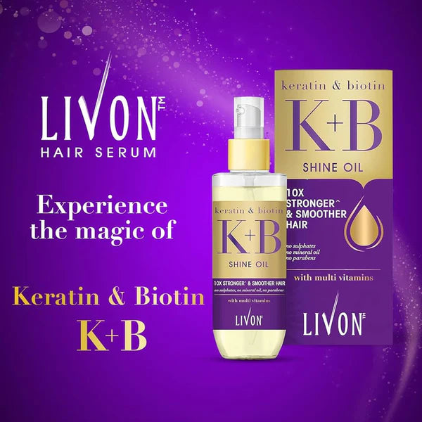 Livon Keratin & Biotin Smoothing Serum Oil - 100ml