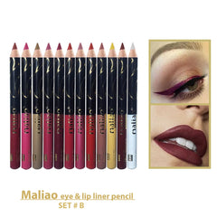 Maliao 12 Pcs Eye & Lip Liner Pencil