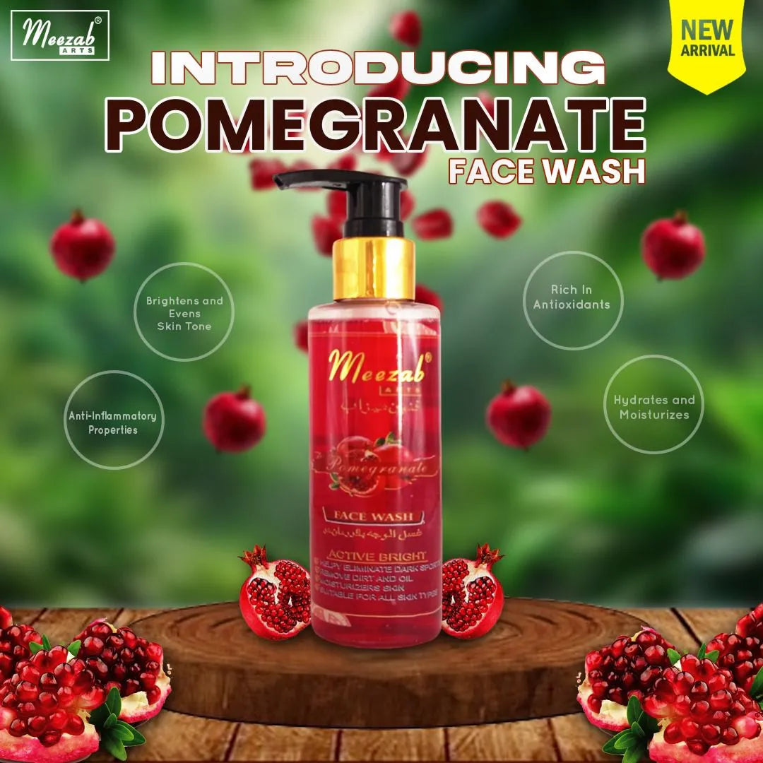 Meezab Arts Pomegranate face wash 170ml Meezab Arts Pomegranate face wash 170ml