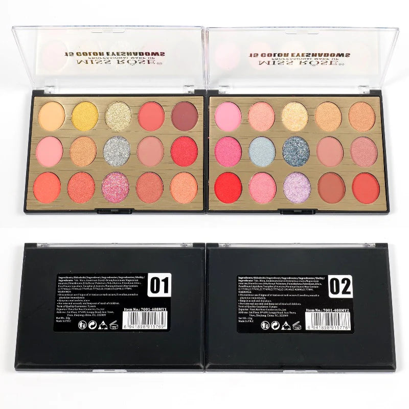 Miss Rose Spectrum Eye Palette - 15 Shades Miss Rose Spectrum Eye Palette - 15 Shades