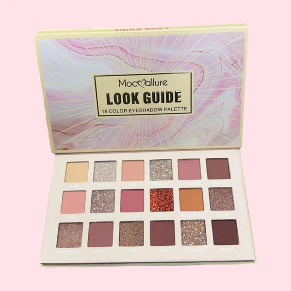 Mocallure Look Guide 18 Color Eyeshadow Palette