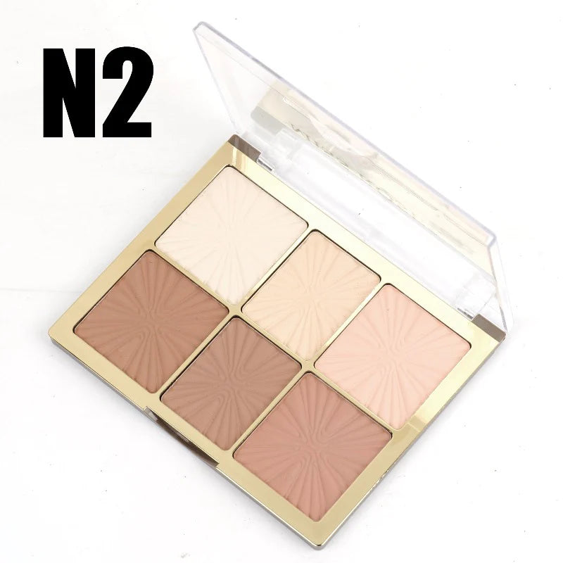 Miss Rose European Style Arch Face Palette - 6 color Miss Rose European Style Arch Face Palette - 6 color