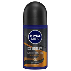 Nivea Men Deep Black Charcoal Espresso Deodorant Roll on -  50ml