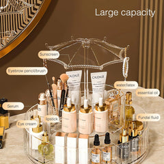 Light Luxury 360° Rotating Tabletop Cosmetics Storage Box