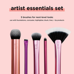 Real Technique Artist Essentials Makeup Brush Set - 5 Pcs