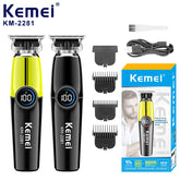 Kemei KM-2281 Electric Hair Clipper – Dual-Tone Stylish Design, USB Rechargeable, Professional Trimming & Styling Tool