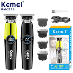 Kemei KM-2281 Electric Hair Clipper – Dual-Tone Stylish Design, USB Rechargeable, Professional Trimming & Styling Tool