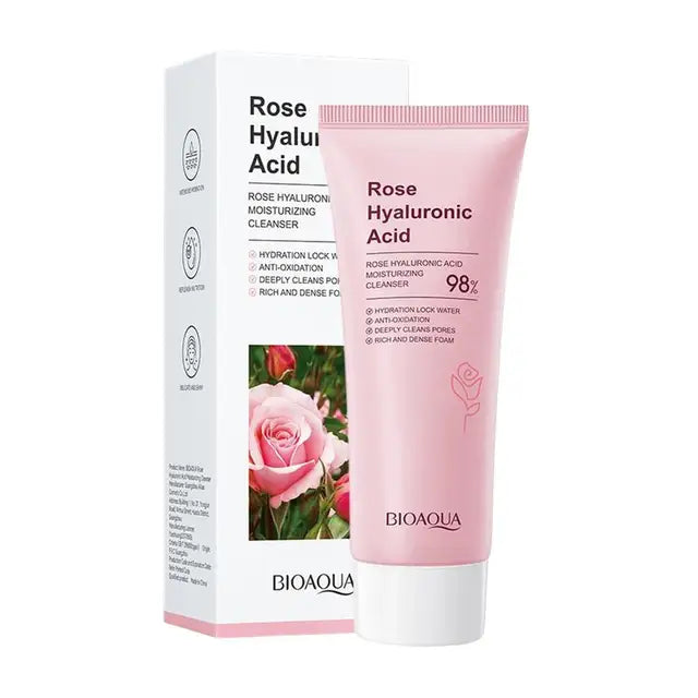BIOAQUA Rose Hyaluronic Acid Moisturizing Cleanser – 100g