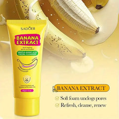 SADOER Banana Facial Cleanser Deep Cleaning Oil-Control Whitening Brightening & Moisturizing Face Wash - 60g