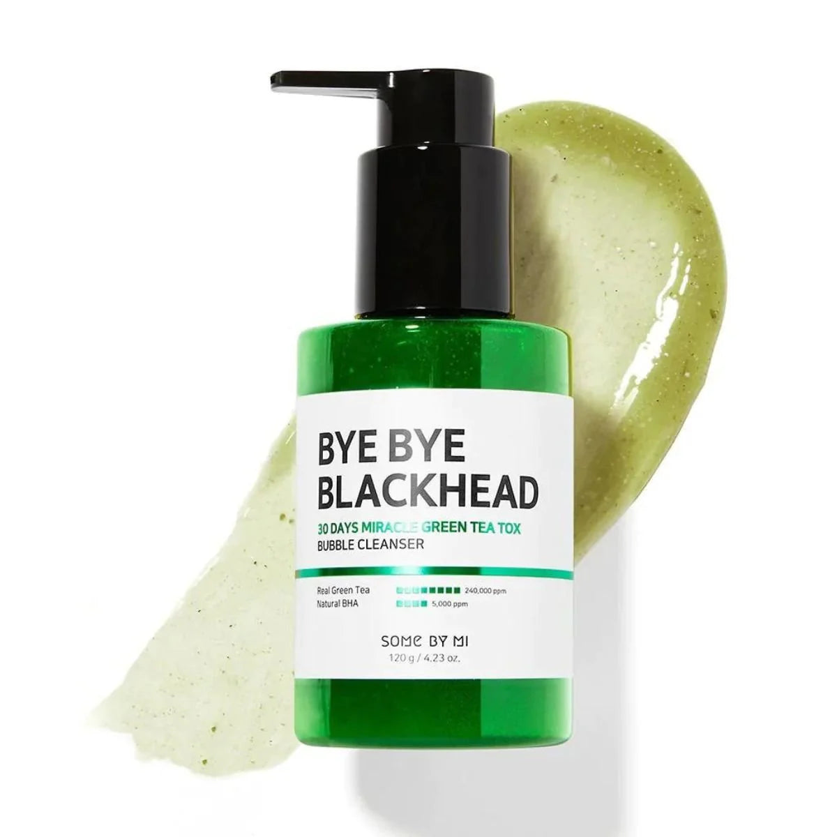 Some By Mi Bye Bye Blackhead 30 Days Miracle Green Tea Tox Bubble Cleanser – 120g