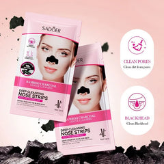 Sadoer Pink Bamboo Charcoal Deep Cleansing Nose Strips - 6 Strips