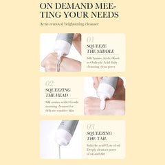 Sadoer Salicylic Acid Amino Acid Acne Removal Brightening Dual Action Facial Cleanser 50g