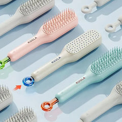 Self Cleaning Hair Brush, One-Click Cleaning Telescopic Hair Comb