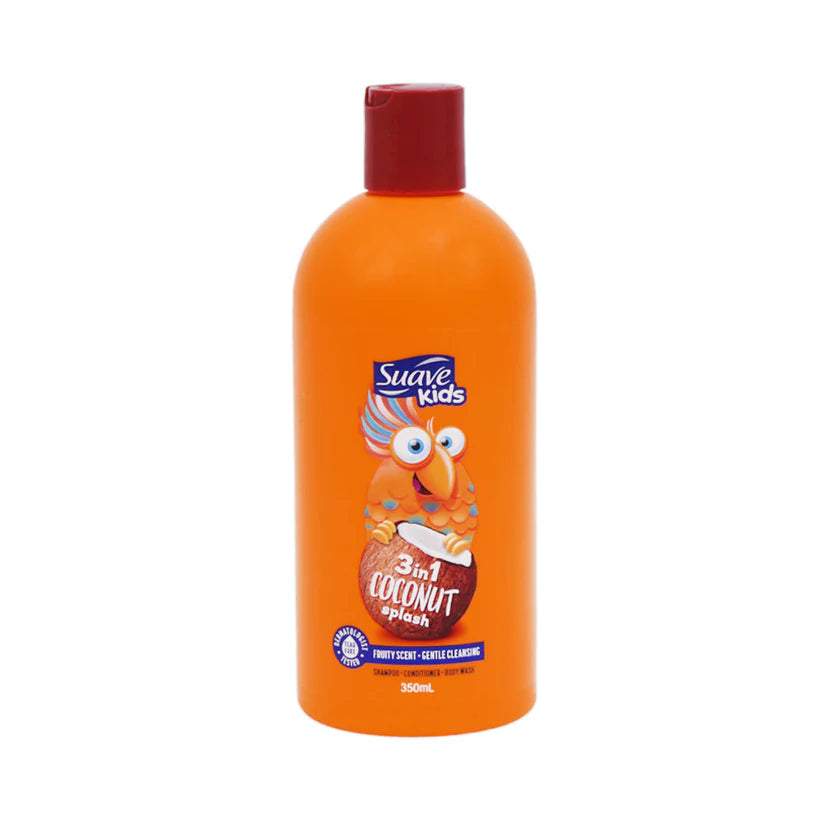 Suave - Coconut Splash 3-in-1 Shampoo, Conditioner, Body Wash - 350ml