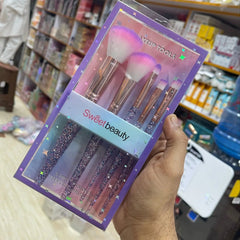 Sweet Beauty 5 Pcs Glitter Makeup Brushes