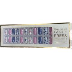 24 Pieces Casual Press On Artifical Nails