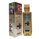 WELLICE Anti hair loss & Anti dandruff Argan Hair Serum With Comb Head 200ml