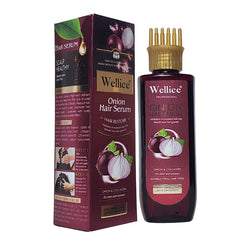 WELLICE Anti hair loss & Anti dandruff Onion & Collagen Hair Serum With Comb Head 200ml