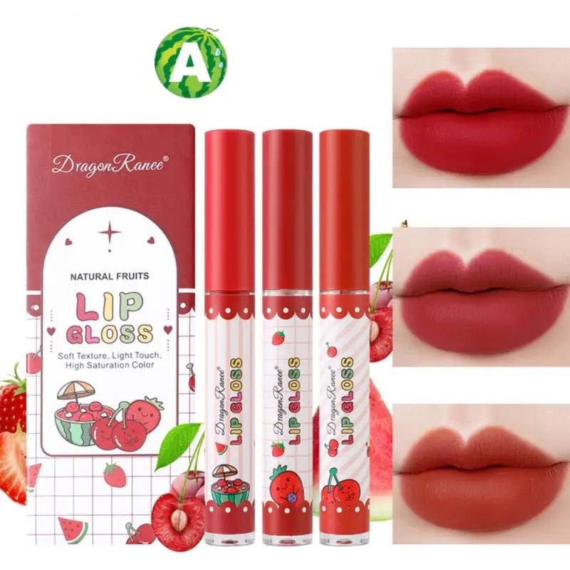 3 Pcs Dragon Ranee Waterproof Long Lasting Lip Gloss Set