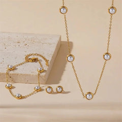 3 Pcs Minimalist Pearl Jewelry Set