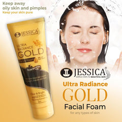 Jessica Ultra Radiance Gold Facial Foam – 125ml