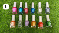 Miss Rose Permanent Nail Polish – Pack of 12