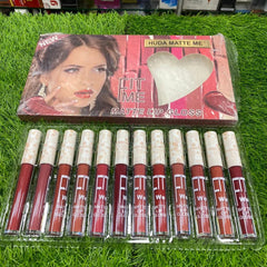 Huda Beauty Me Fit Me Lipgloss - 12 Pcs