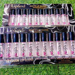 12 Lip&nd Matte Lip Gloss Waterproof (Pink)