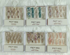 Cat Eye Fake Nails Handmade