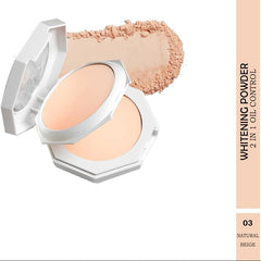 Maliao Whitening Compact Powder | Prime & Fine Makeup Effect | Long-Lasting Oil Control | Smooth Finish | Lightweight Formula | Ideal for All Skin Types