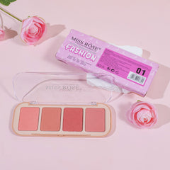 Miss Rose 4-Color Blush Palette – ButterBlend Formula for Smooth, Buildable Color
