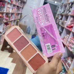 Miss Rose 4-Color Blush Palette – ButterBlend Formula for Smooth, Buildable Color